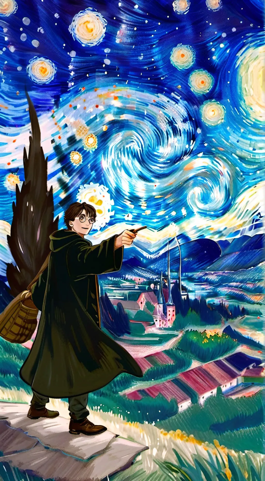 ai character: Harry Potter  background