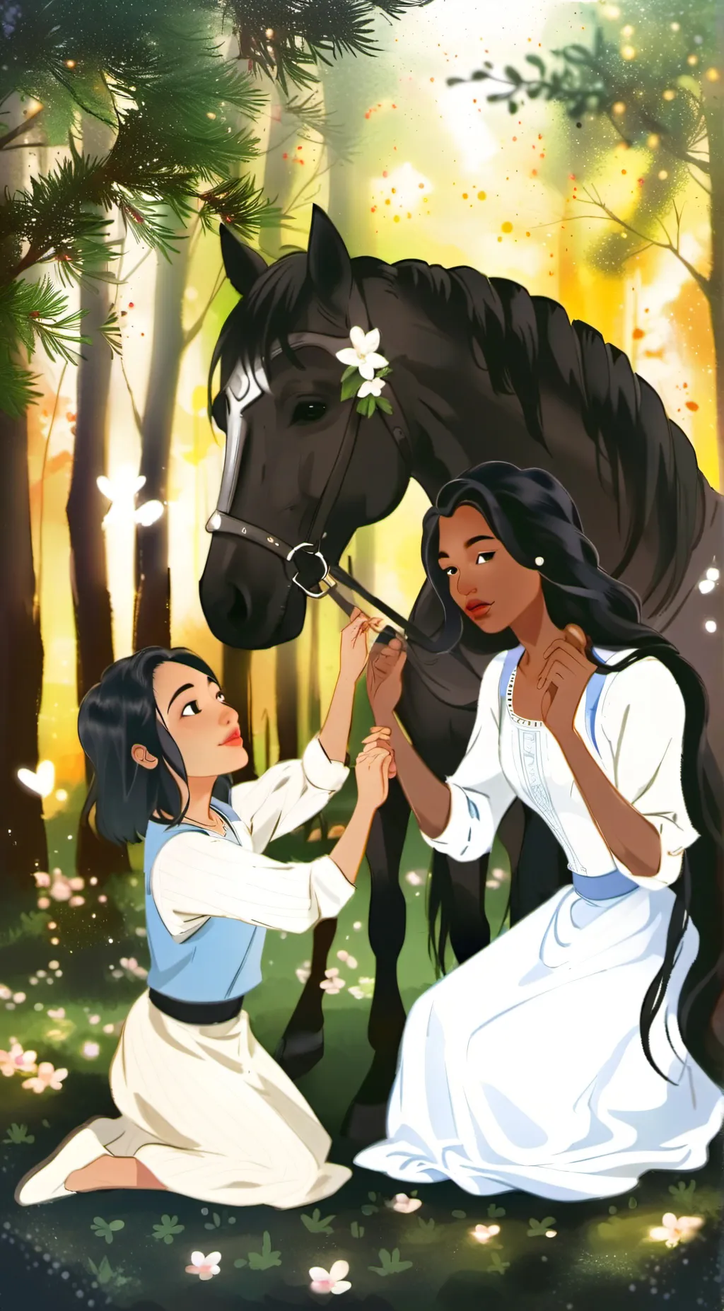 ai character: Nellie and sarah background