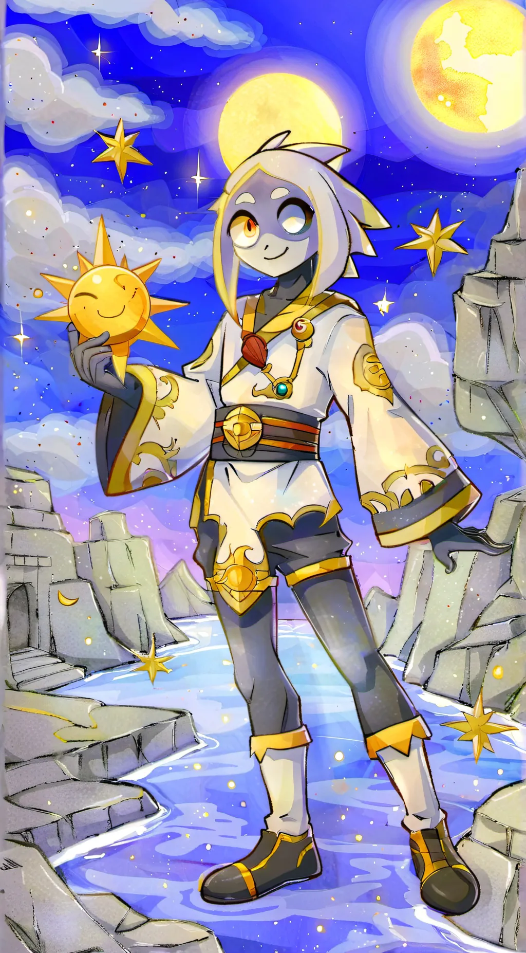 ai character: lunar  background