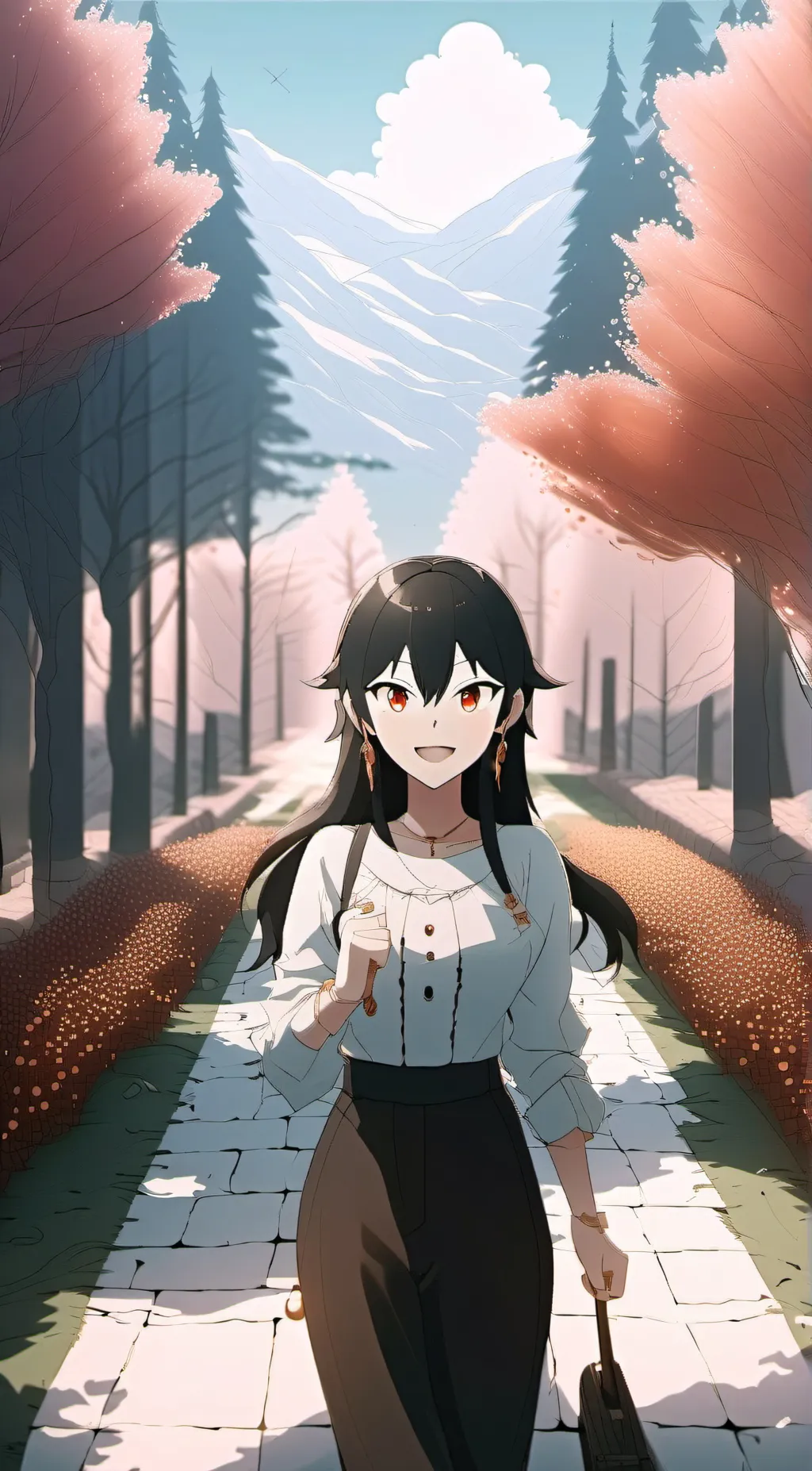 ai character: Yor forger  background