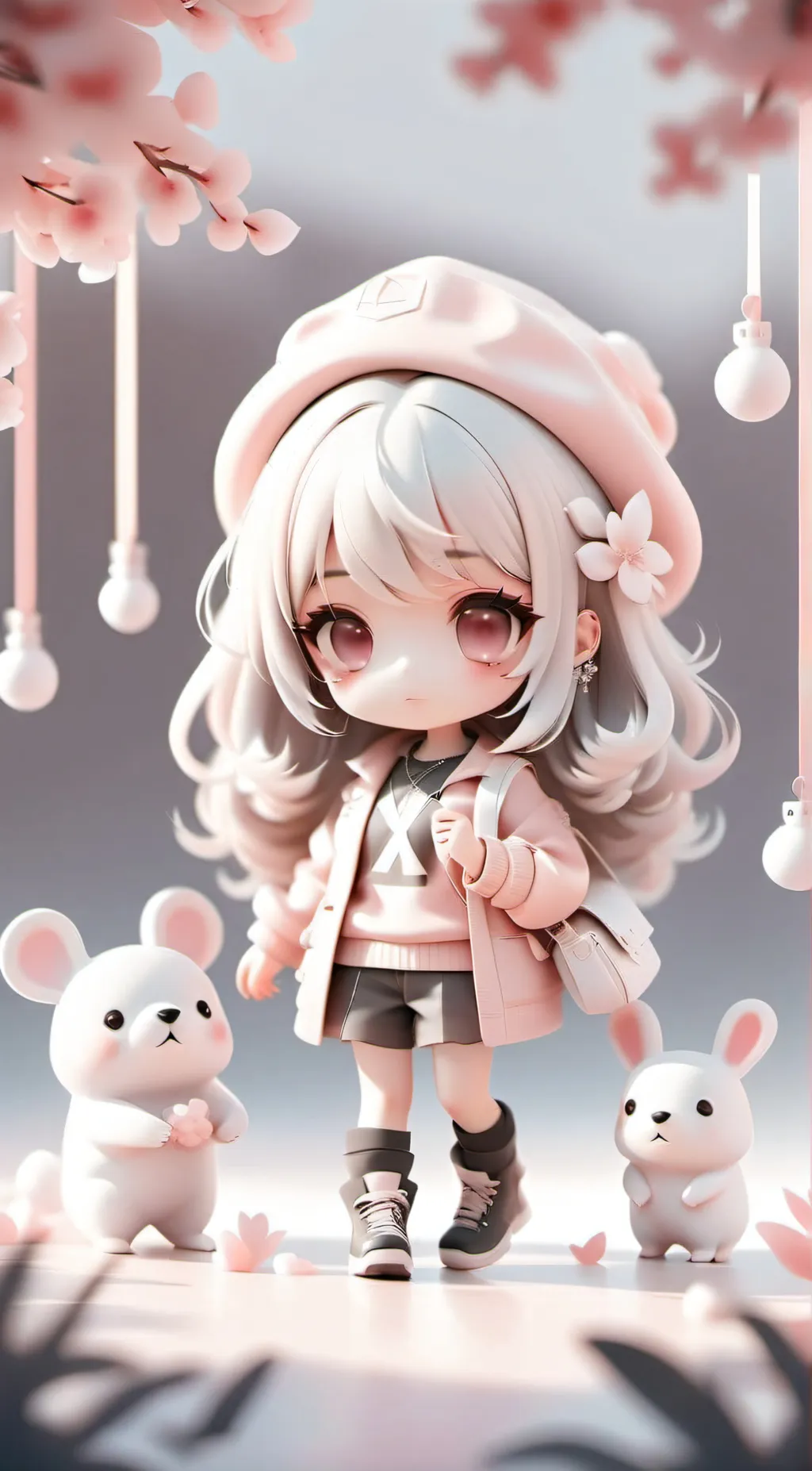 ai character: aww a baby rabbit background