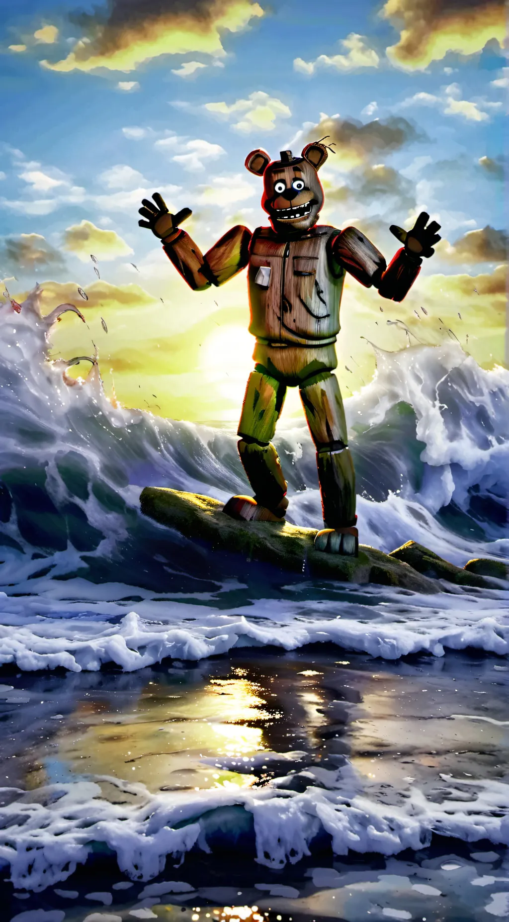 ai character: HH x FNAF background