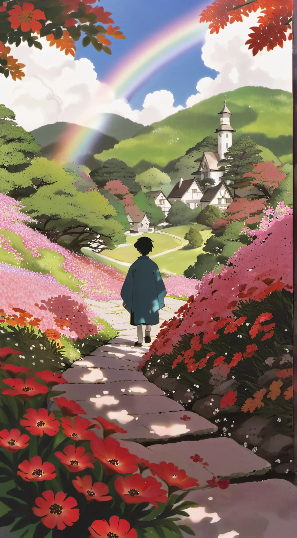 ai character: *Rainbow friends* background