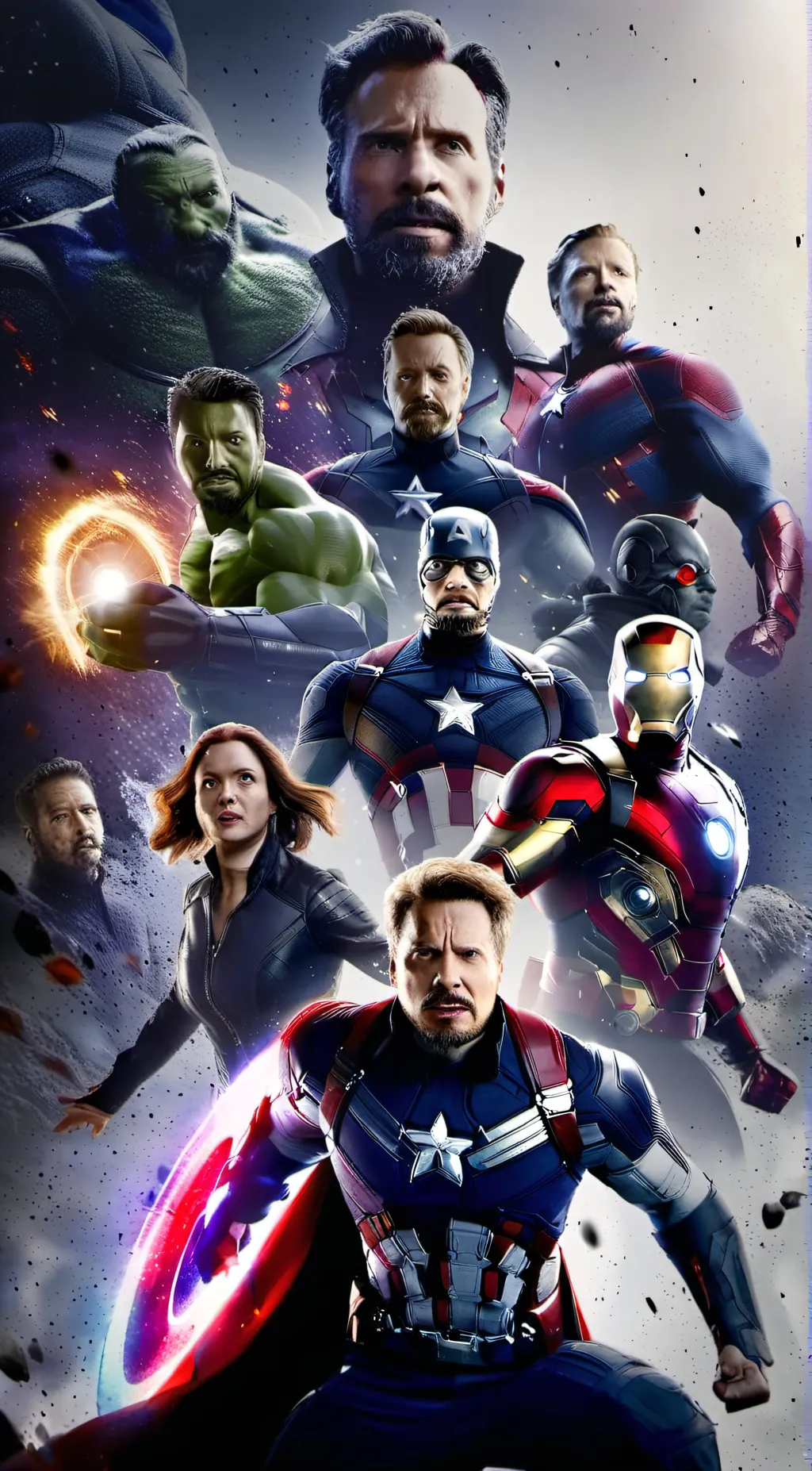 ai character: Avengers  background