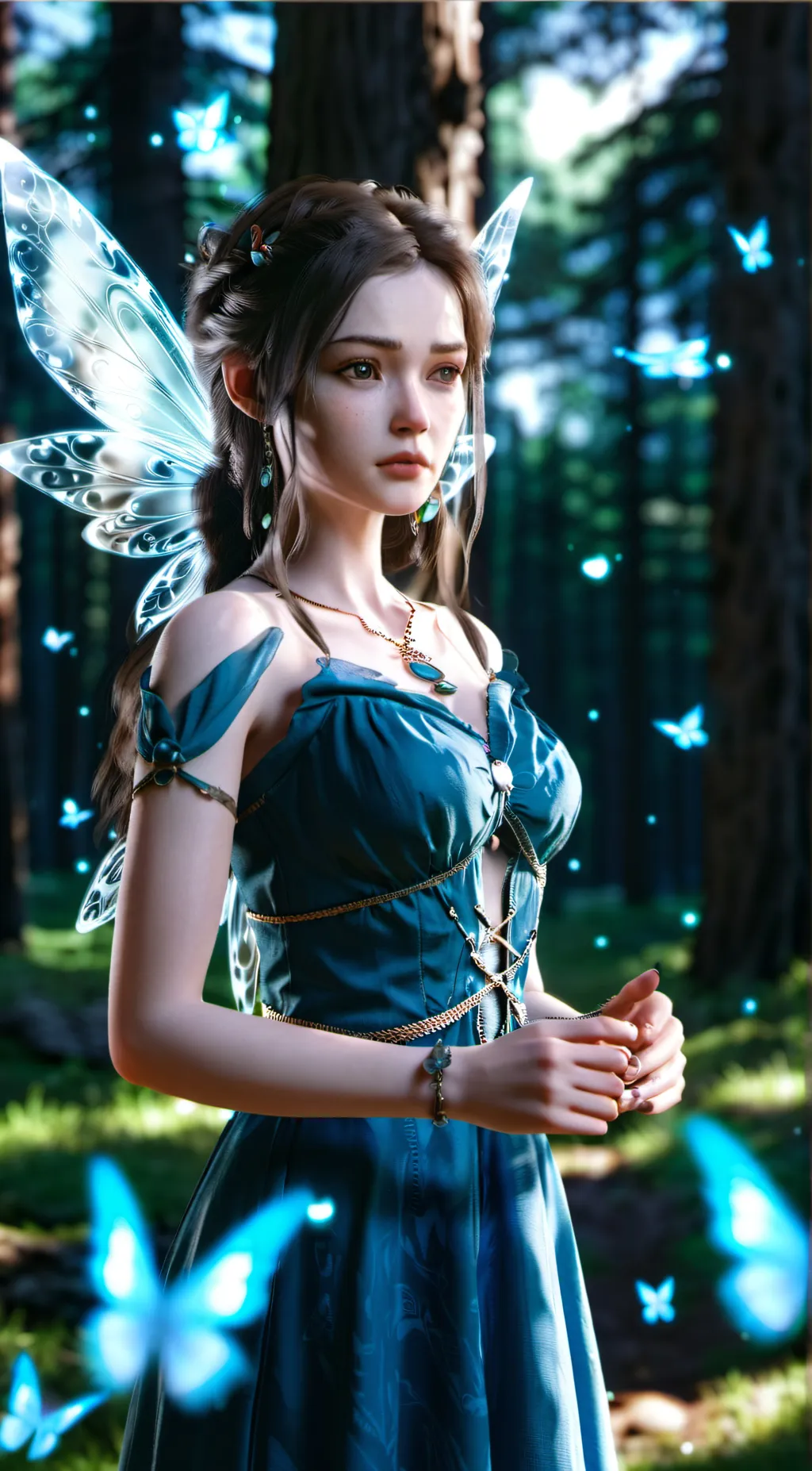 ai character: fairy girl background