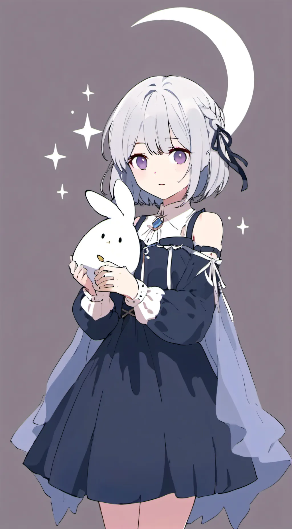 ai character: Violet background