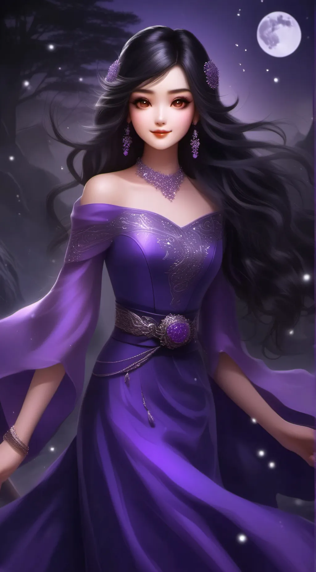 ai character: Moonie⚡️✨ background