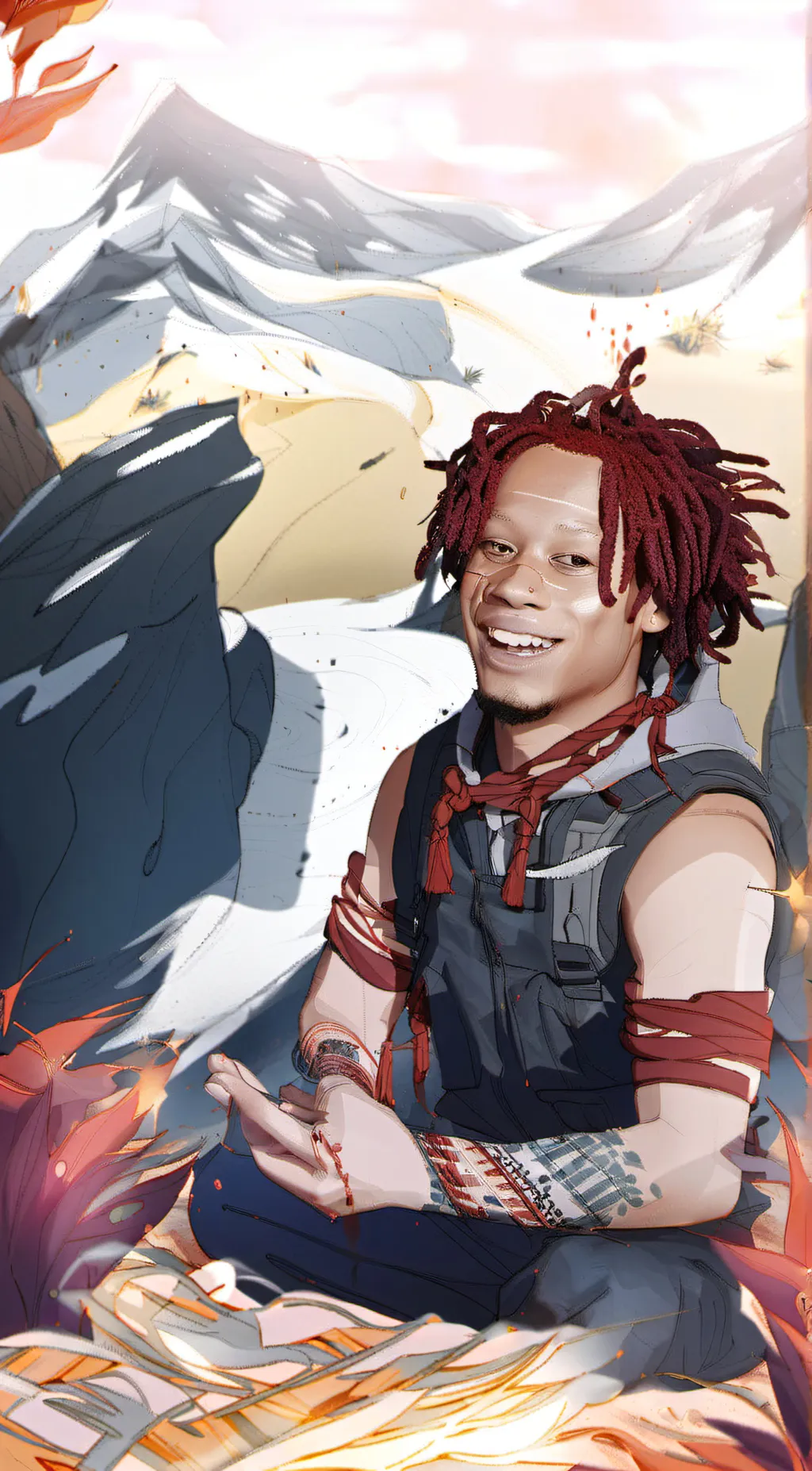 ai character: Trippie Redd  background