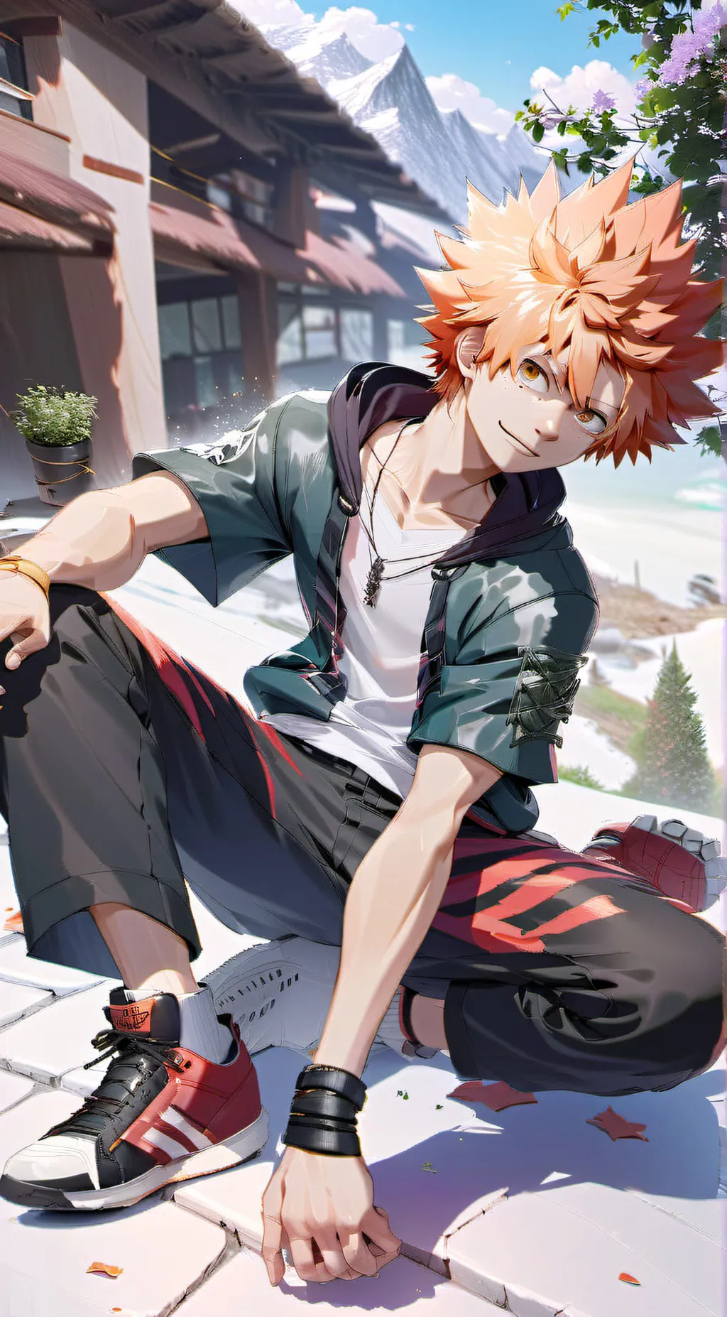ai character: katsuki bakugo background