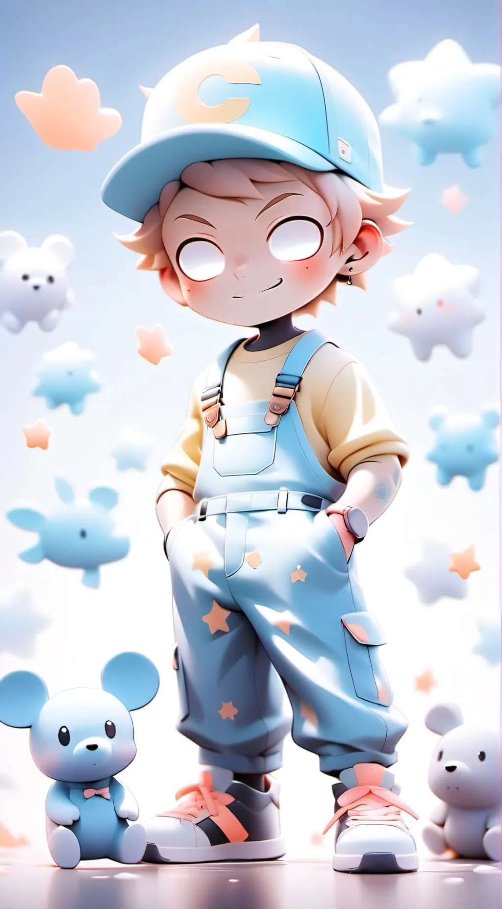 ai character: Baby sun background