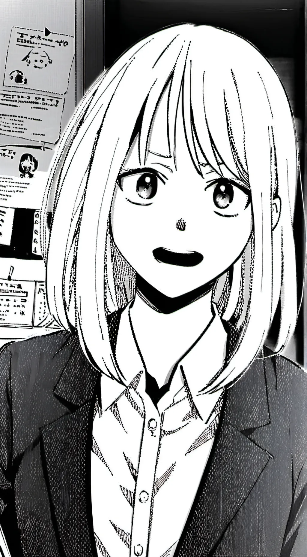 ai character: Mis Angela  background