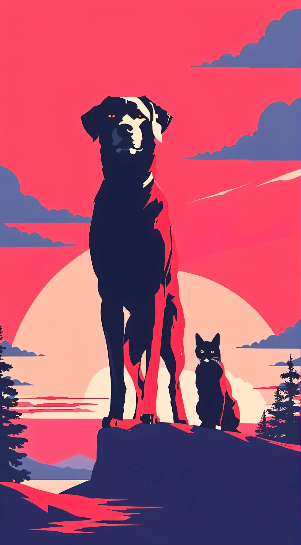 ai character: comment if you❤cat background