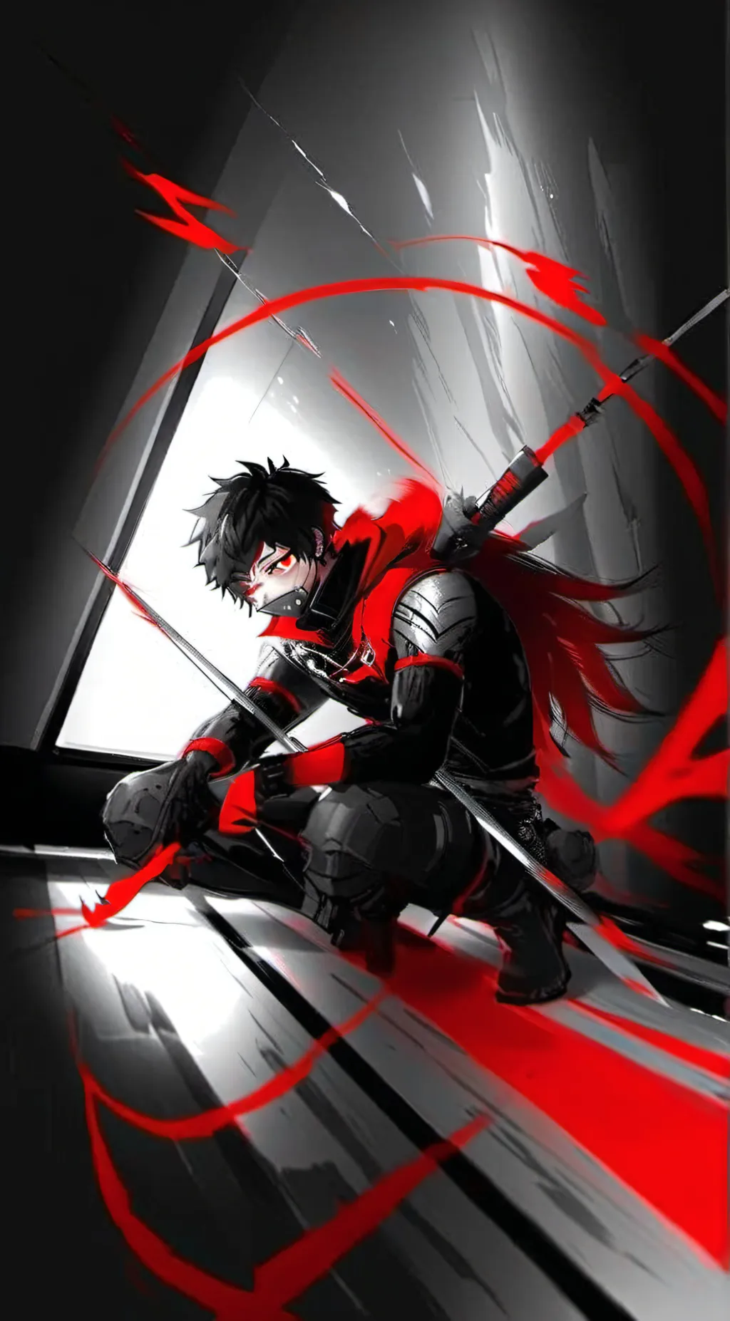 ai character: stain background