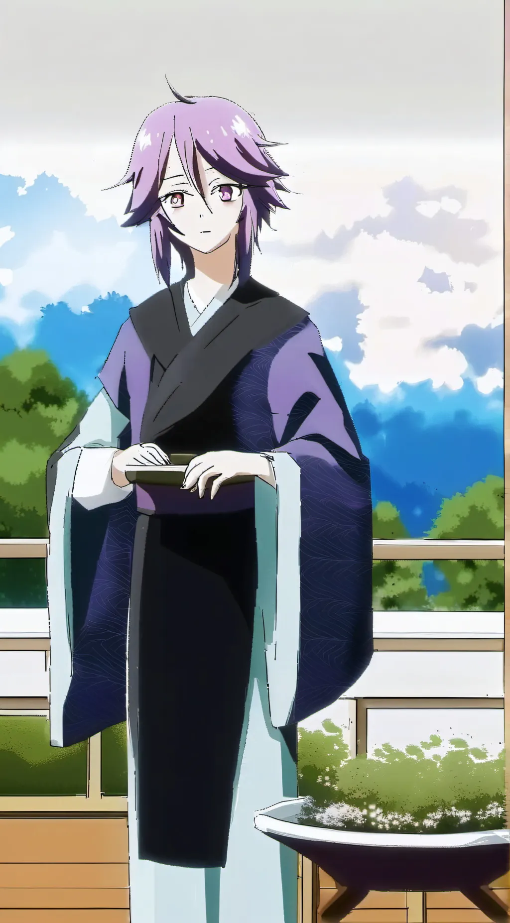 ai character: muzori shirayuki background