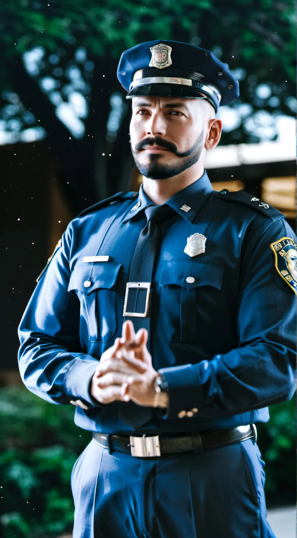 ai character: Officer Ethen  background
