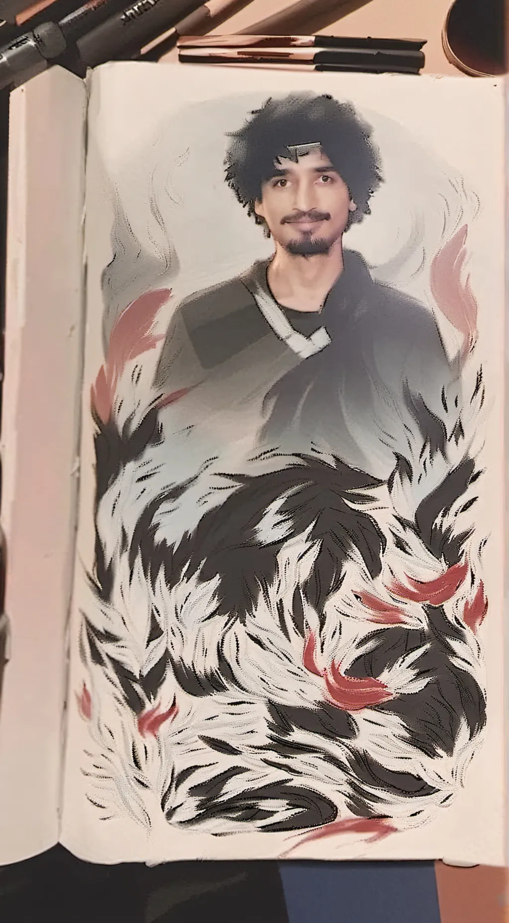 ai character: MoNy SaDiI background