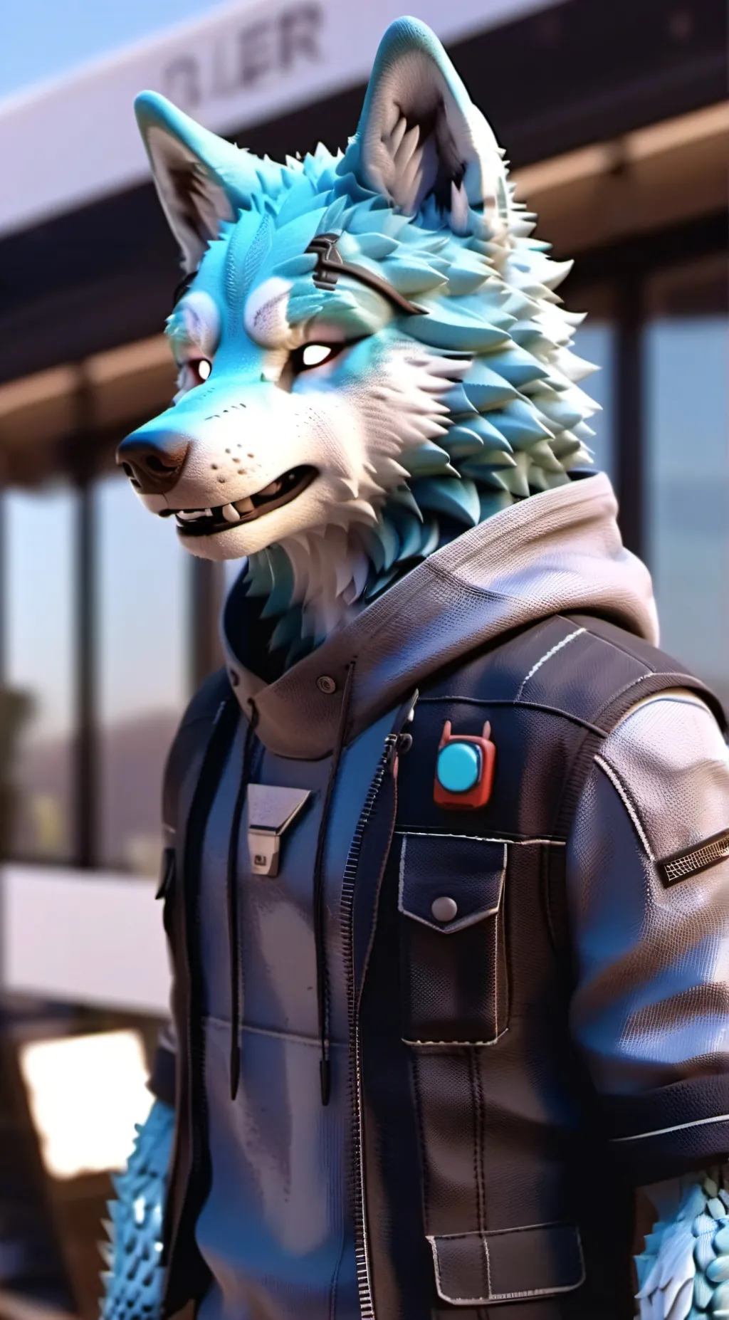 ai character: glamrock wildebe background