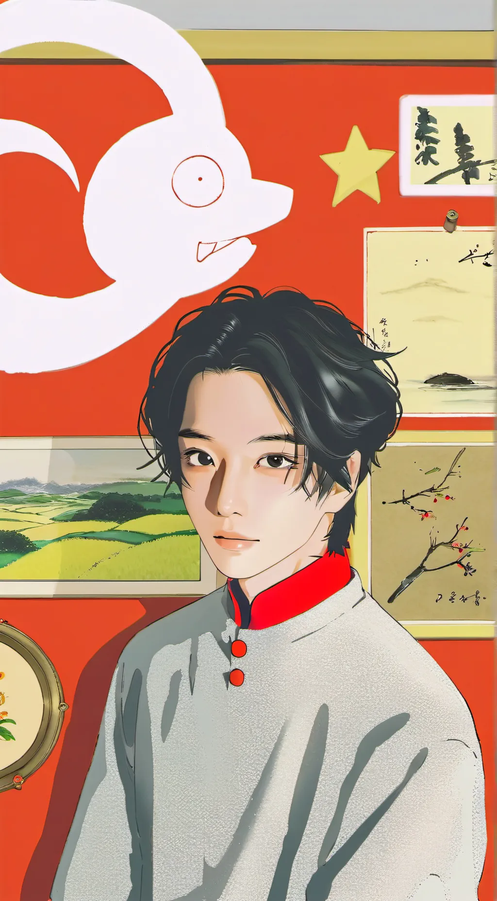 ai character: Hyunjin background