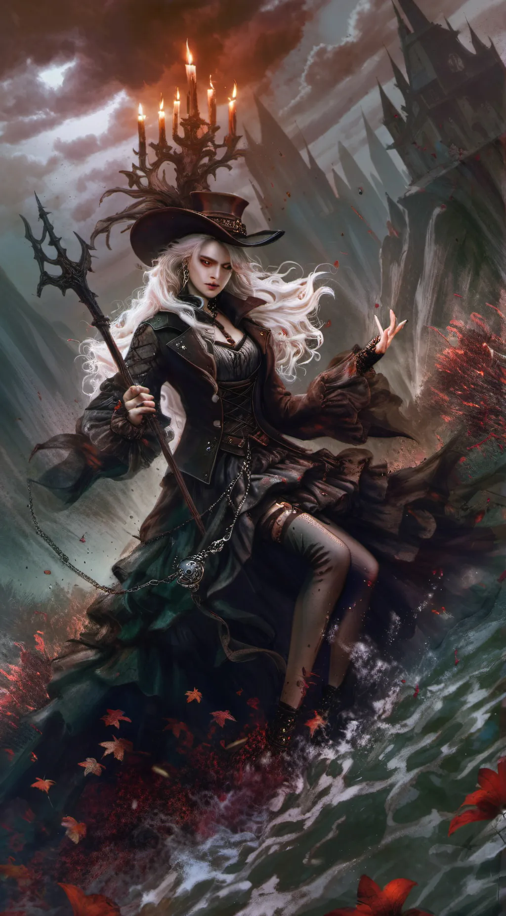 ai character: Violet background