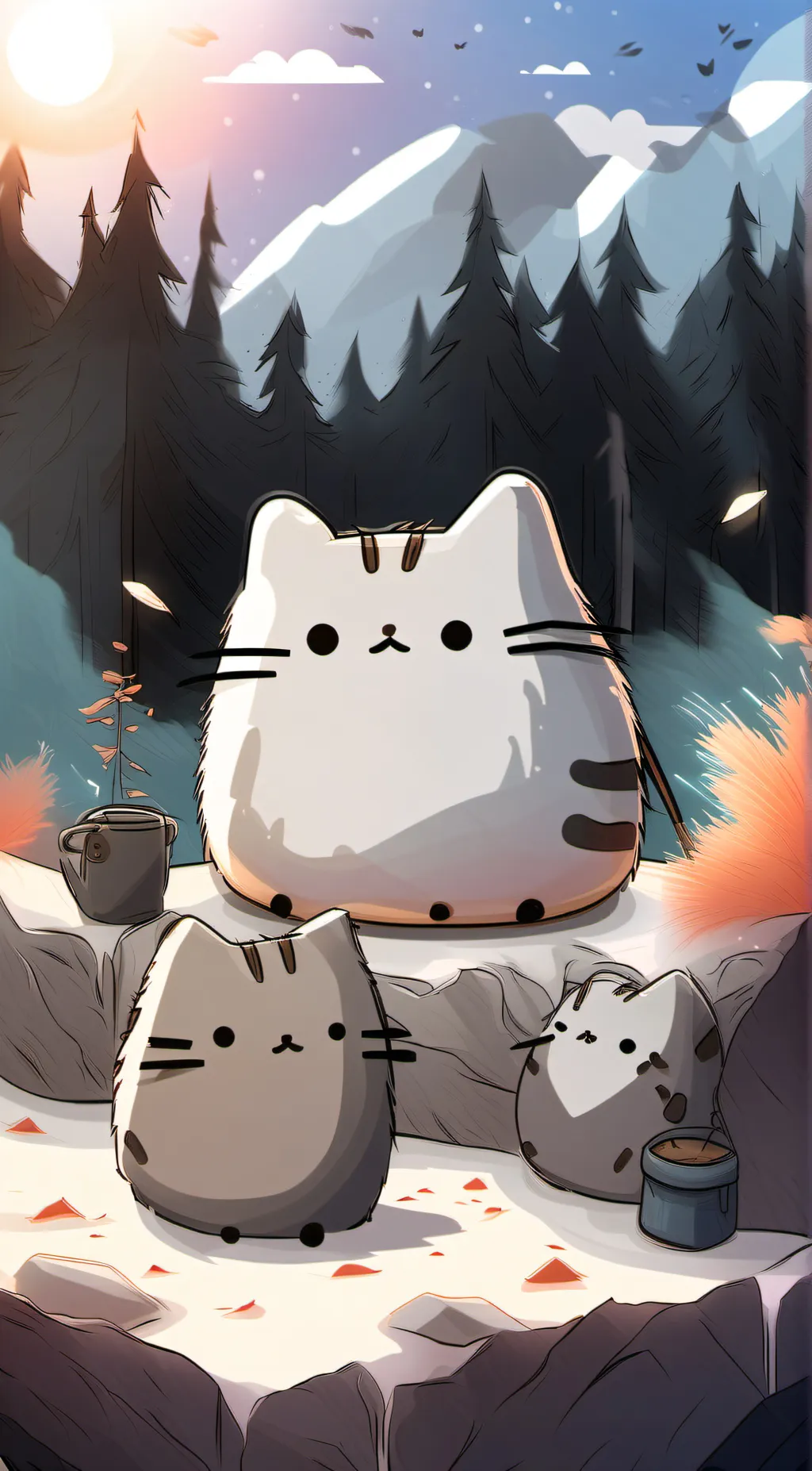 ai character: Pusheen background