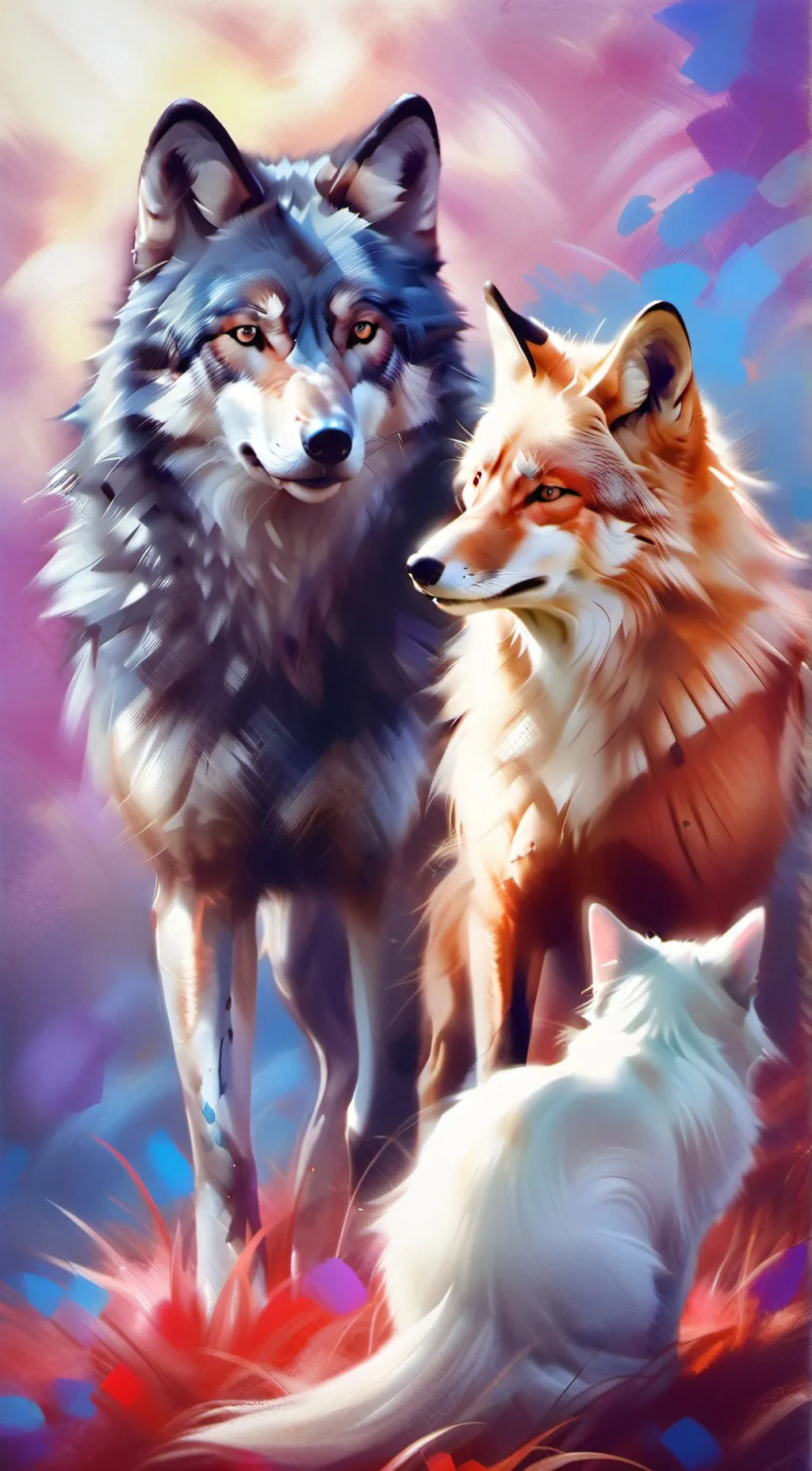 ai character: Warriors+🦊🐺 background