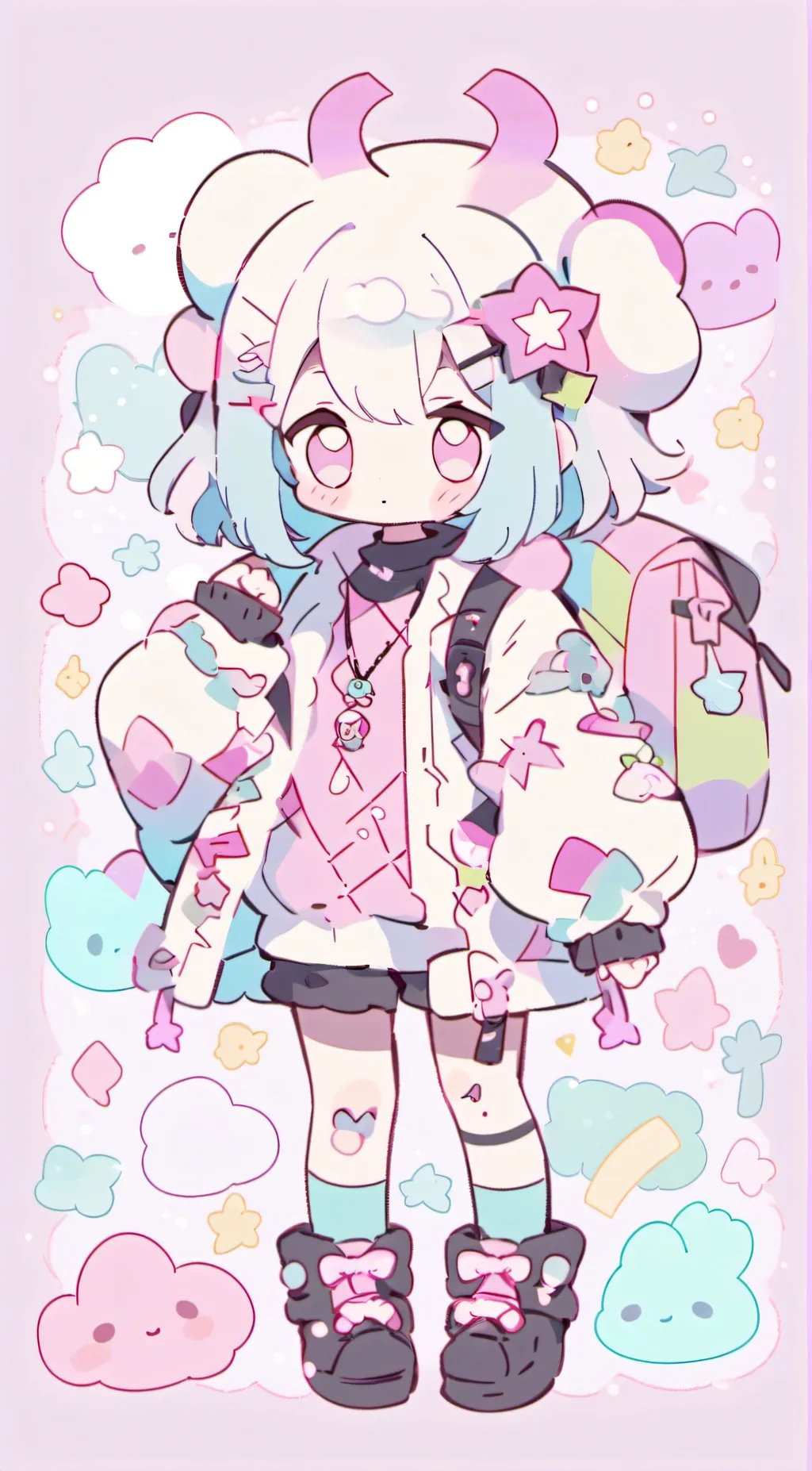 ai character: Cotton background