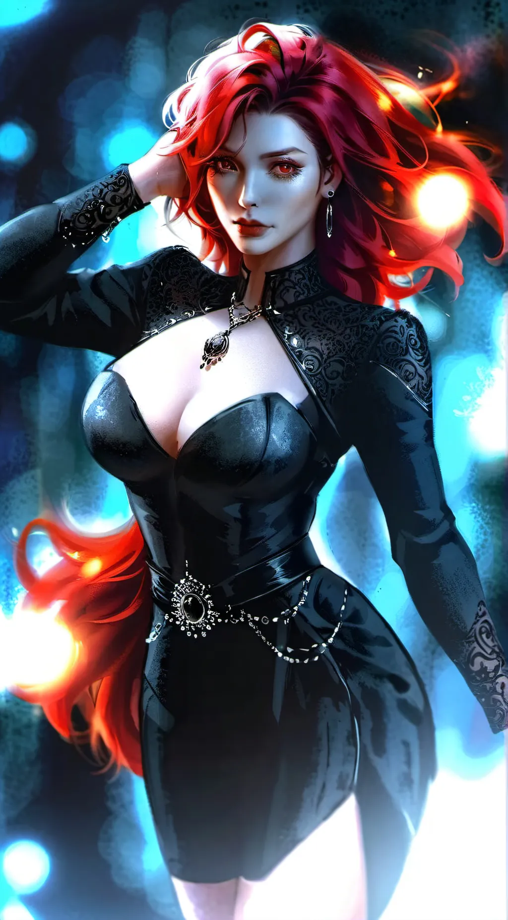 ai character: Scarlet background