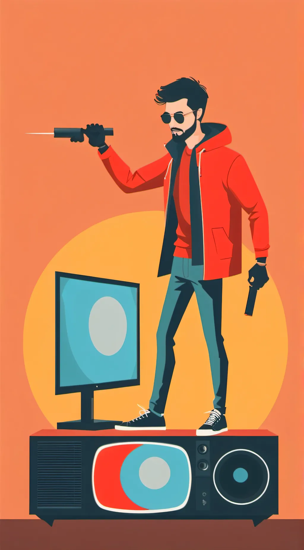 ai character: red assassin speak background