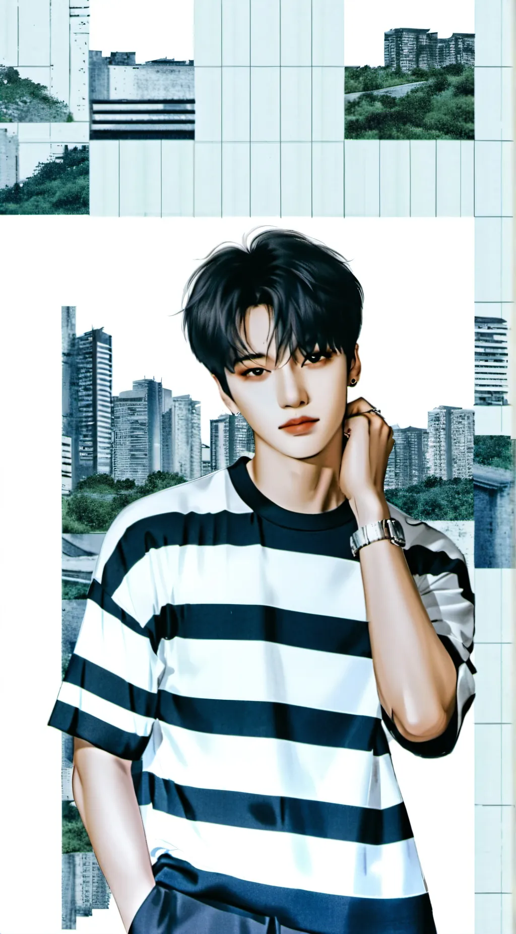 ai character: STRAY KIDS🌴 background