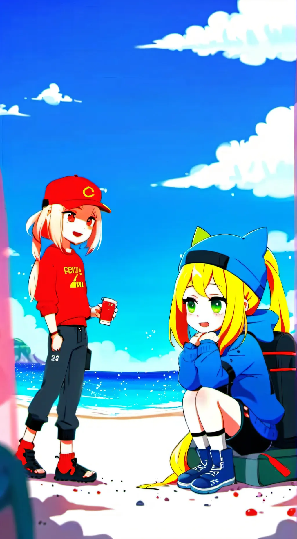 ai character: Ashy and Samantha background