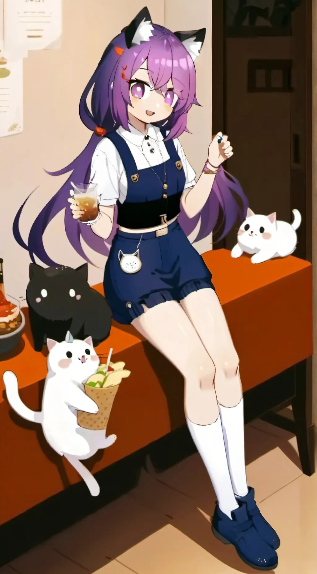 ai character: kittychan  background