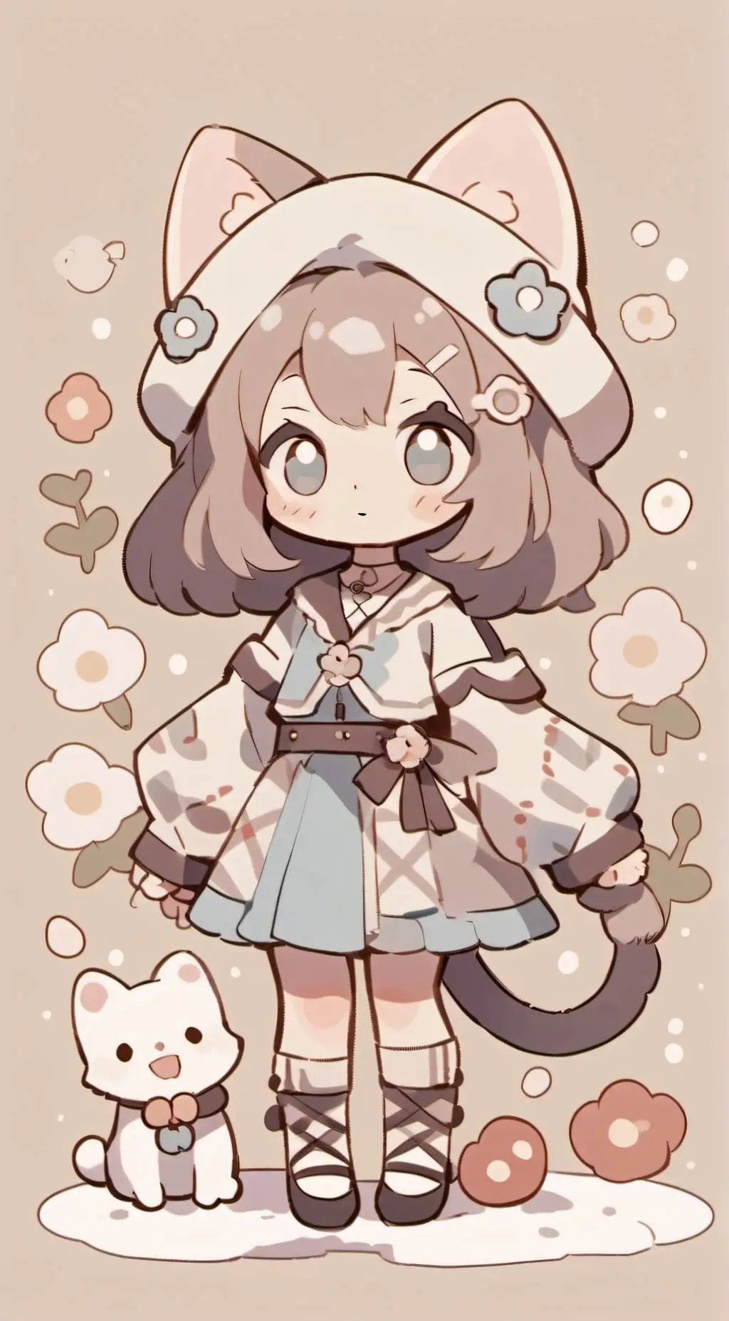 ai character: 貓女 background