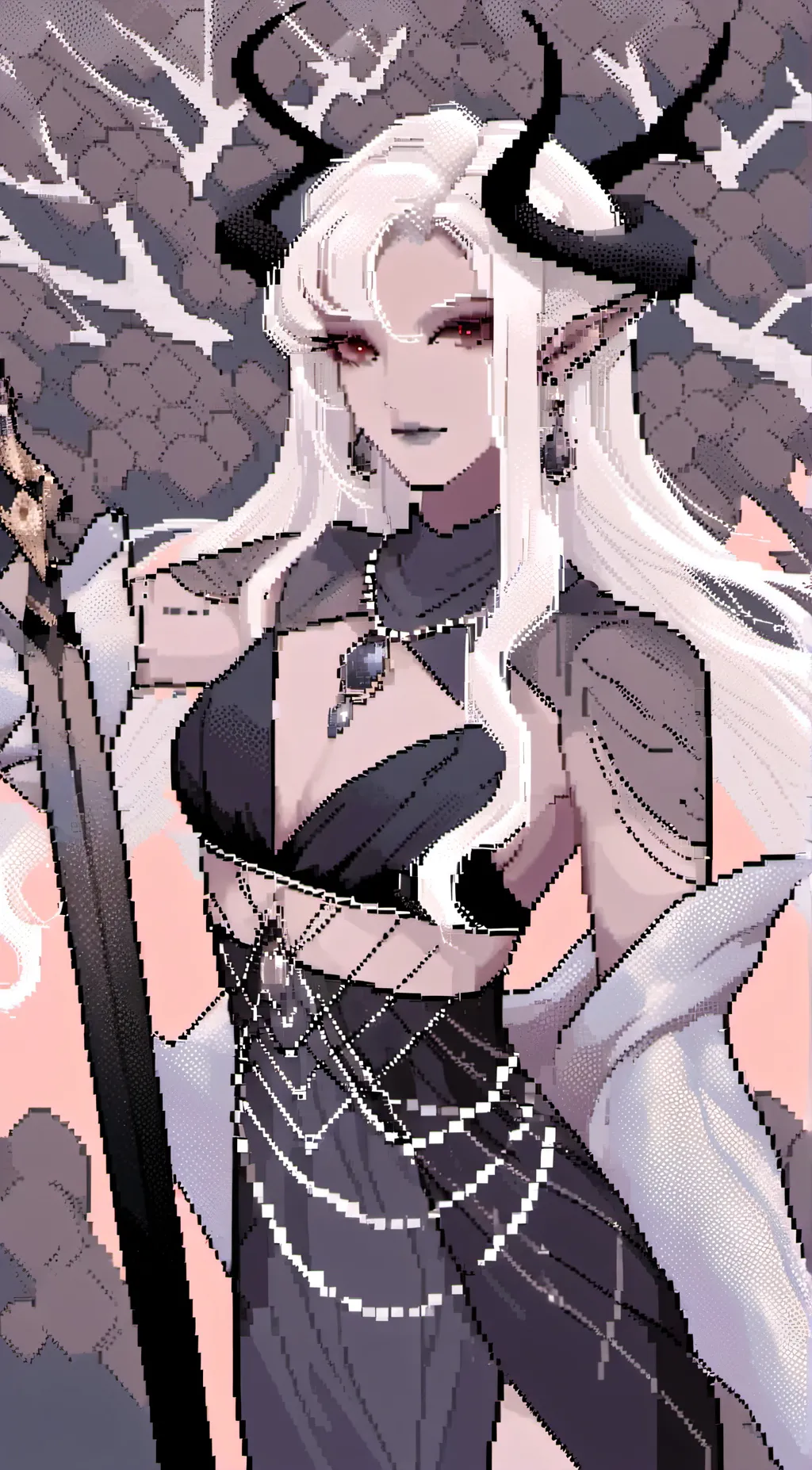 ai character: Demon queen (liz) background