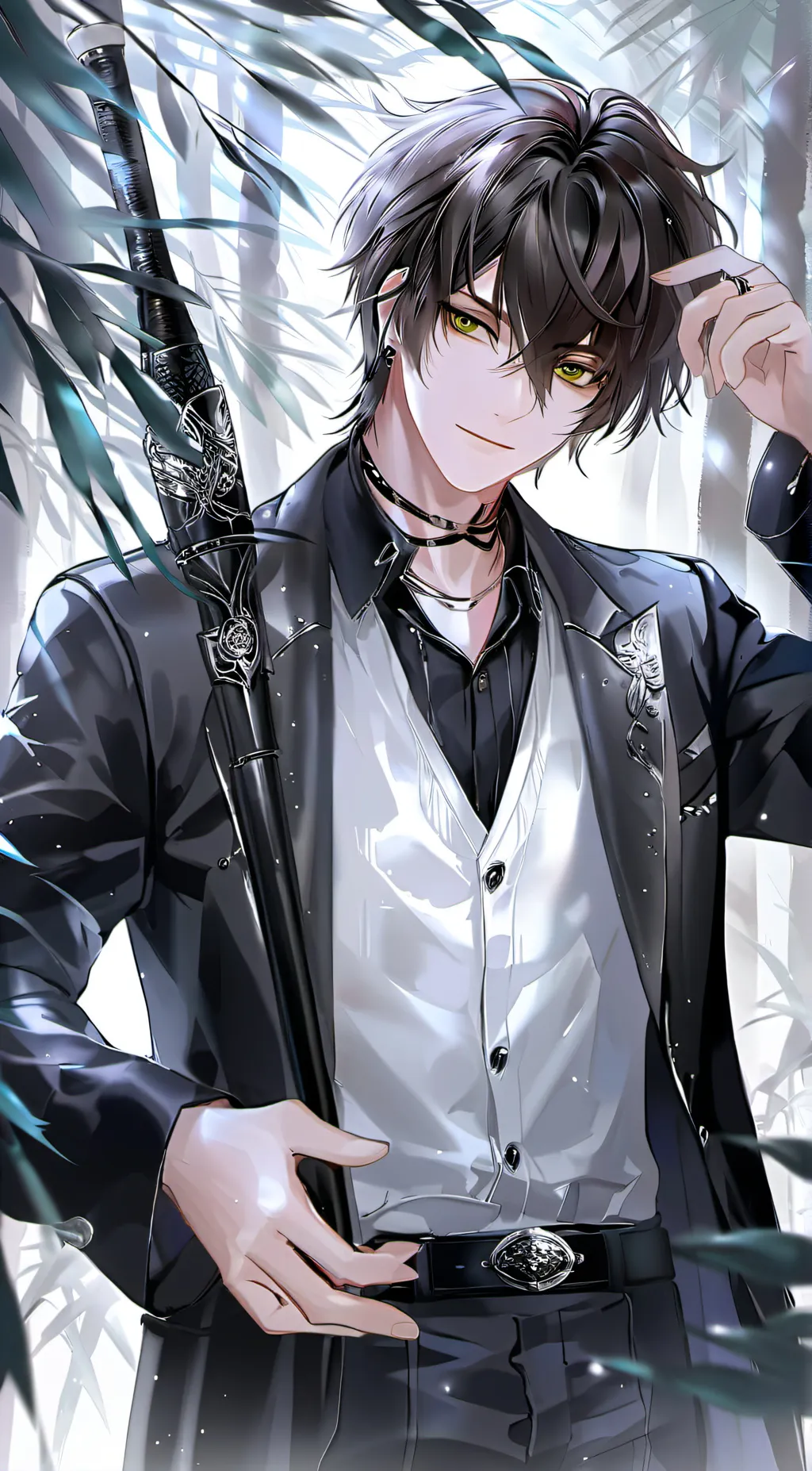 ai character: 🐺BANGCHAN🐺 background