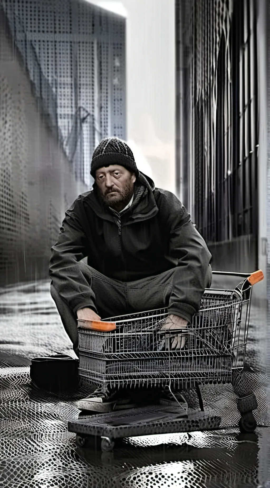 ai character: Homeless Man background