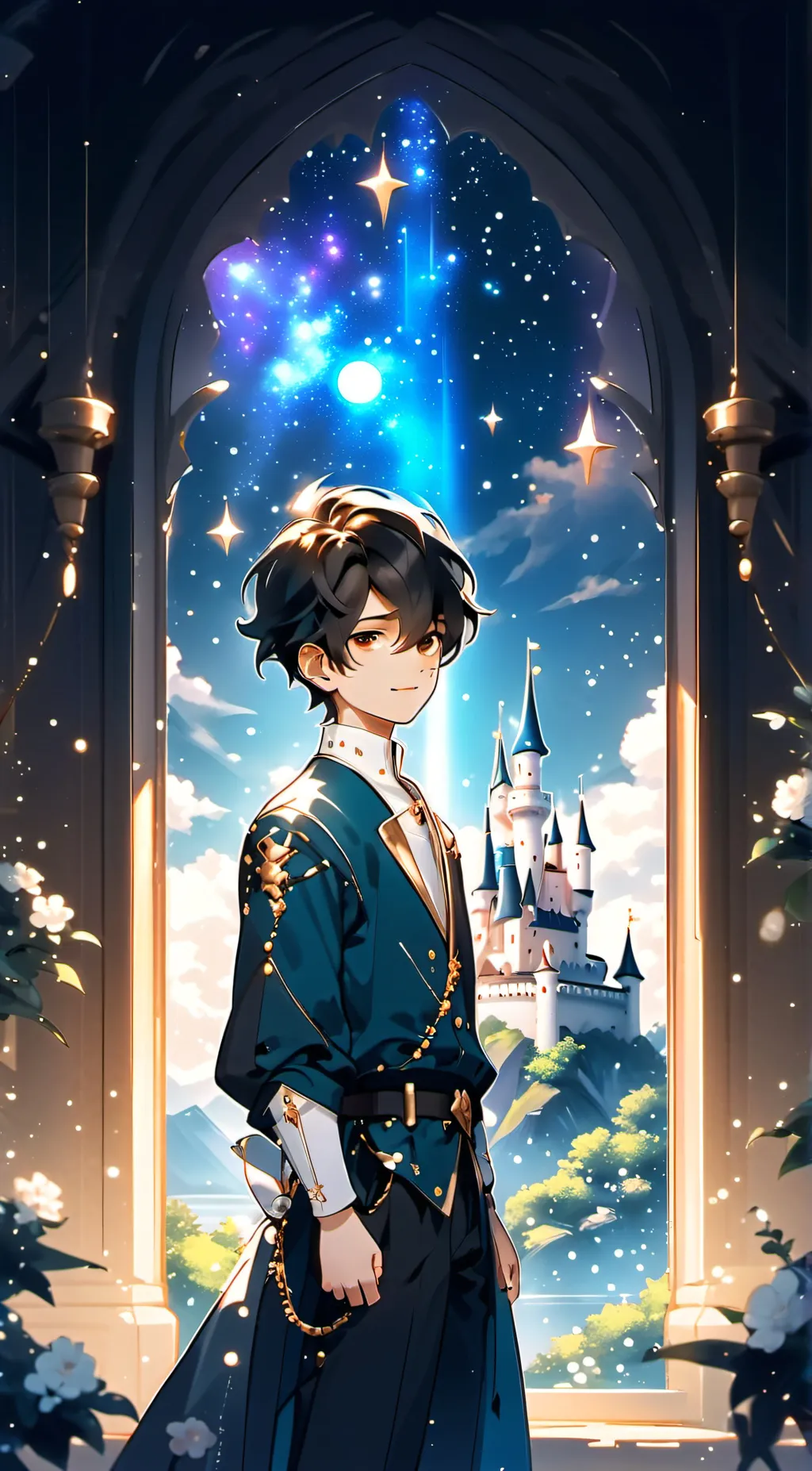 ai character: Galaxy 🌟 background