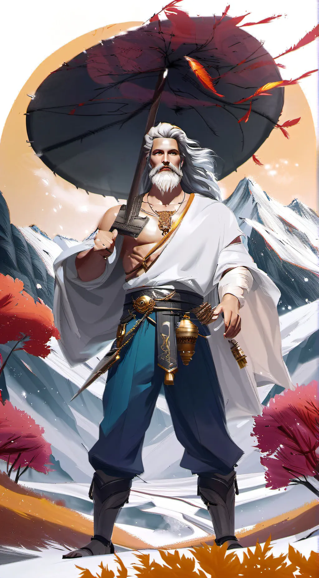 ai character: Zeus  background