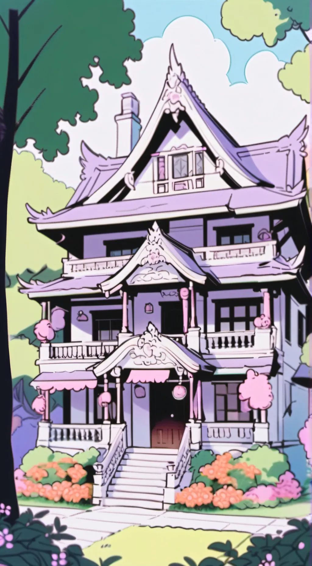 ai character: smiling critters background