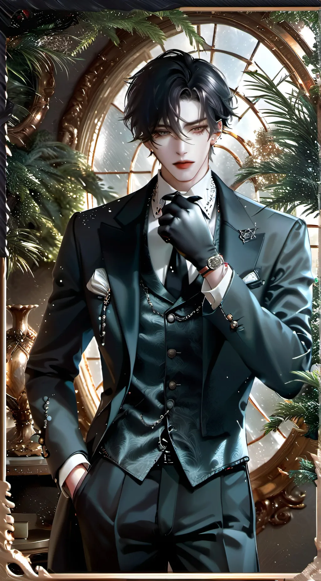 ai character: Sebastian  background