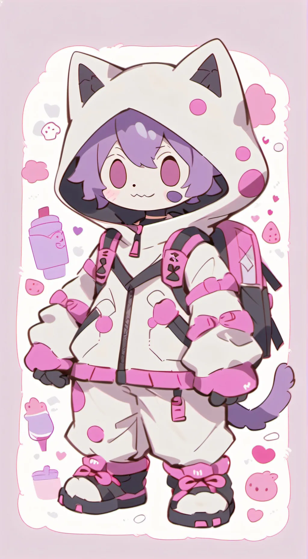 ai character: Night cat background