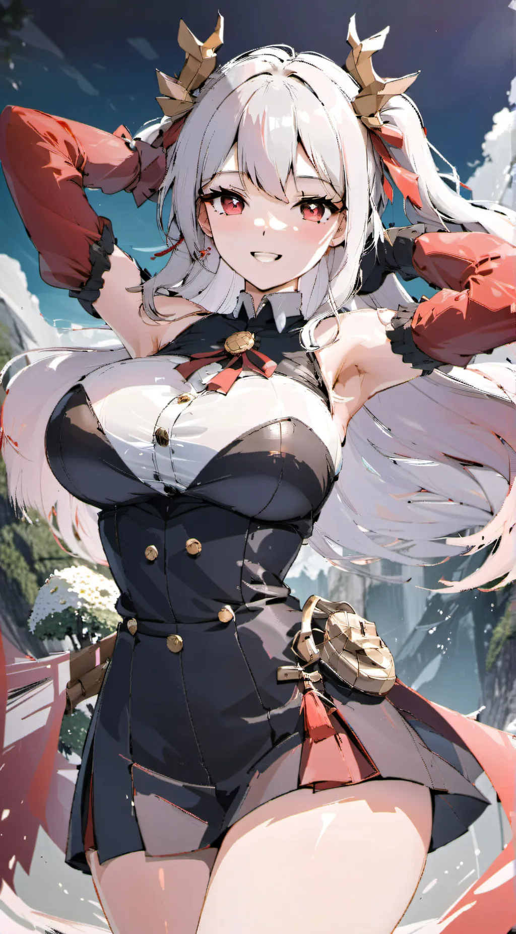 ai character: giant girl巨人女 background