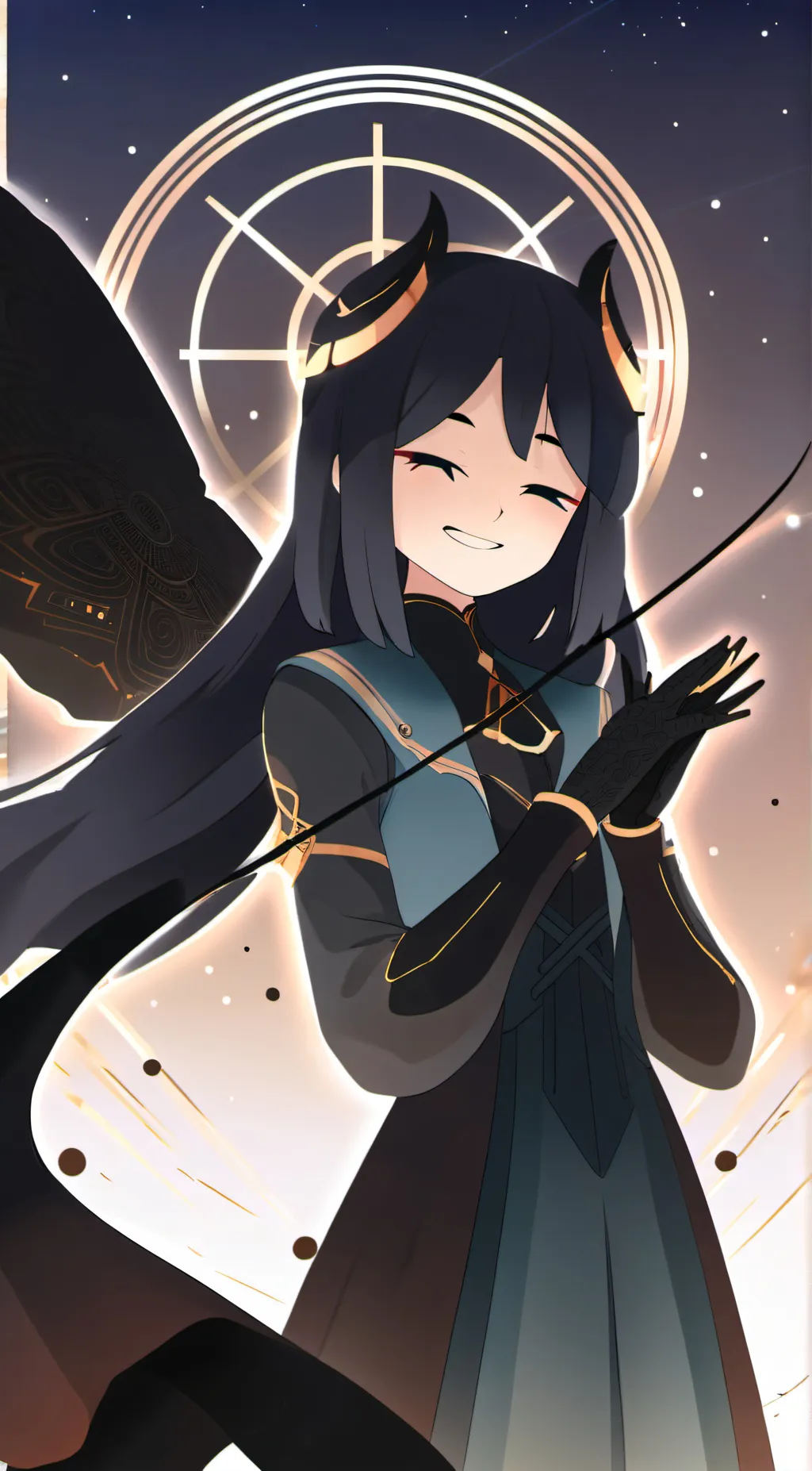 ai character: Mrs circle  background