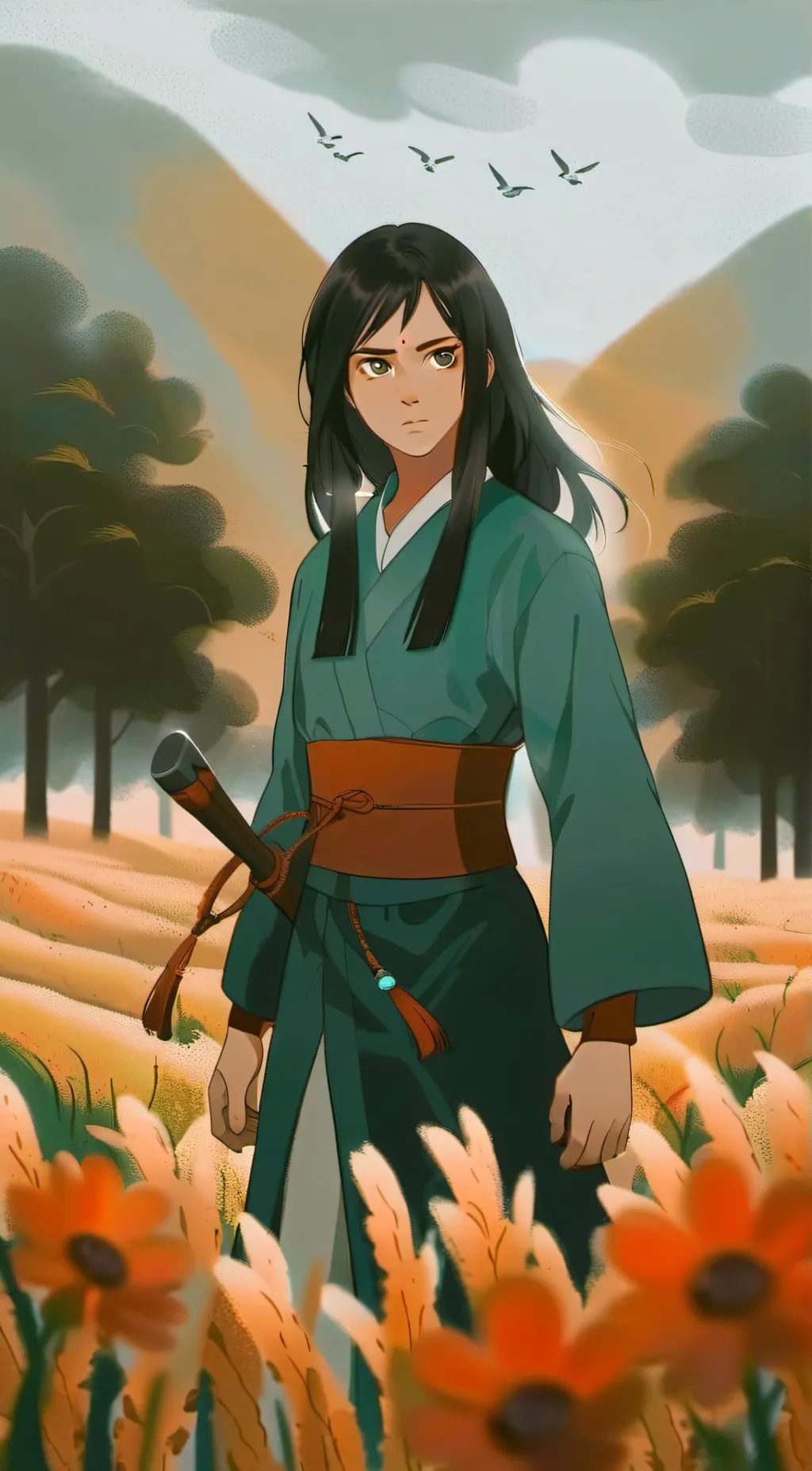 ai character: izuna background