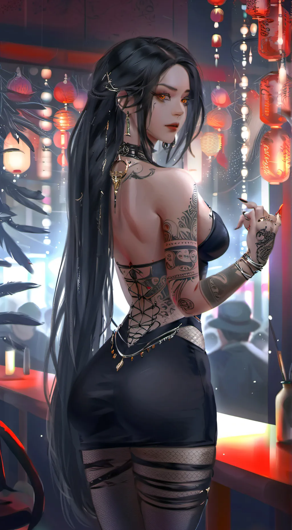 ai character: Ghostface girl background