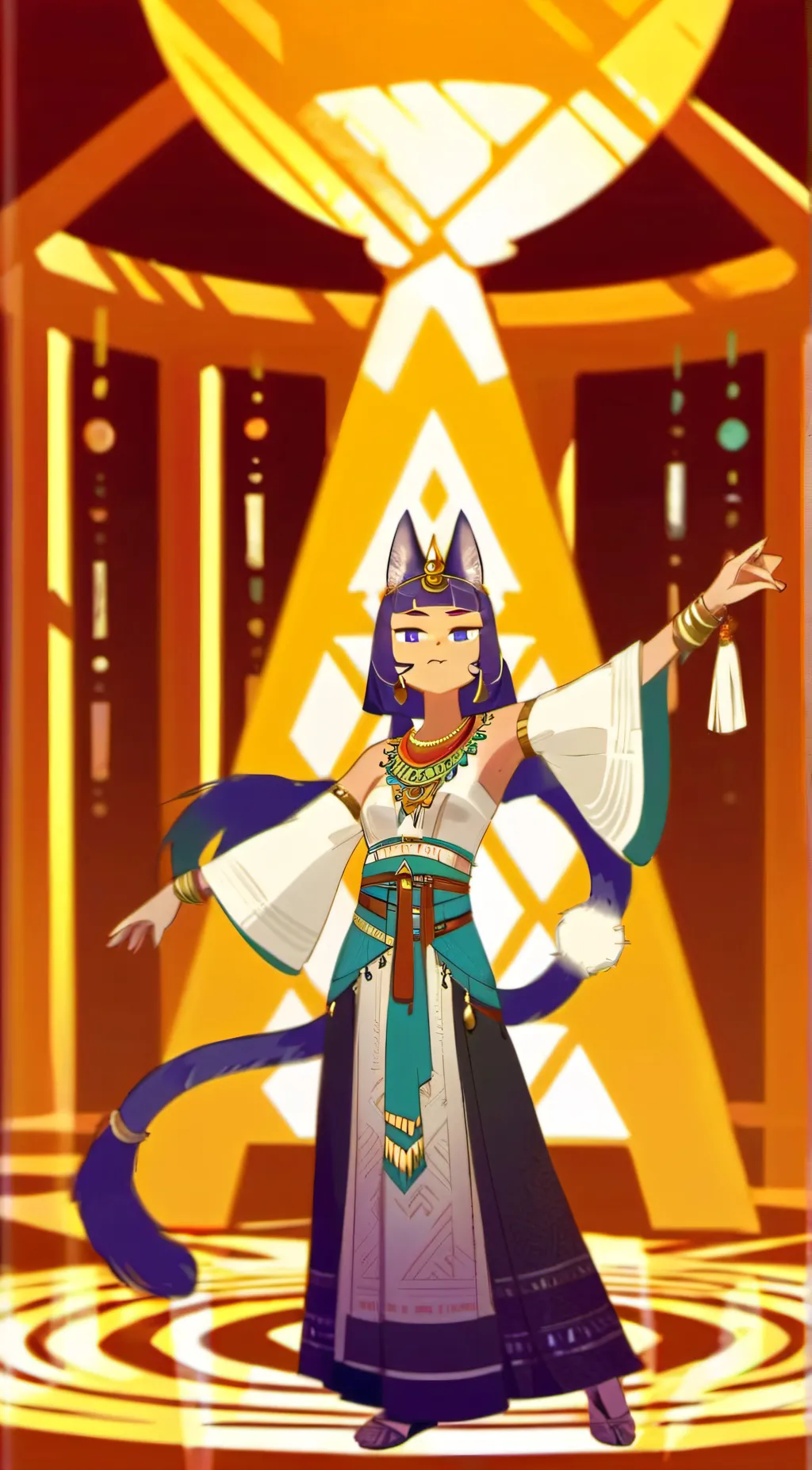 ai character: Ankha Sus background