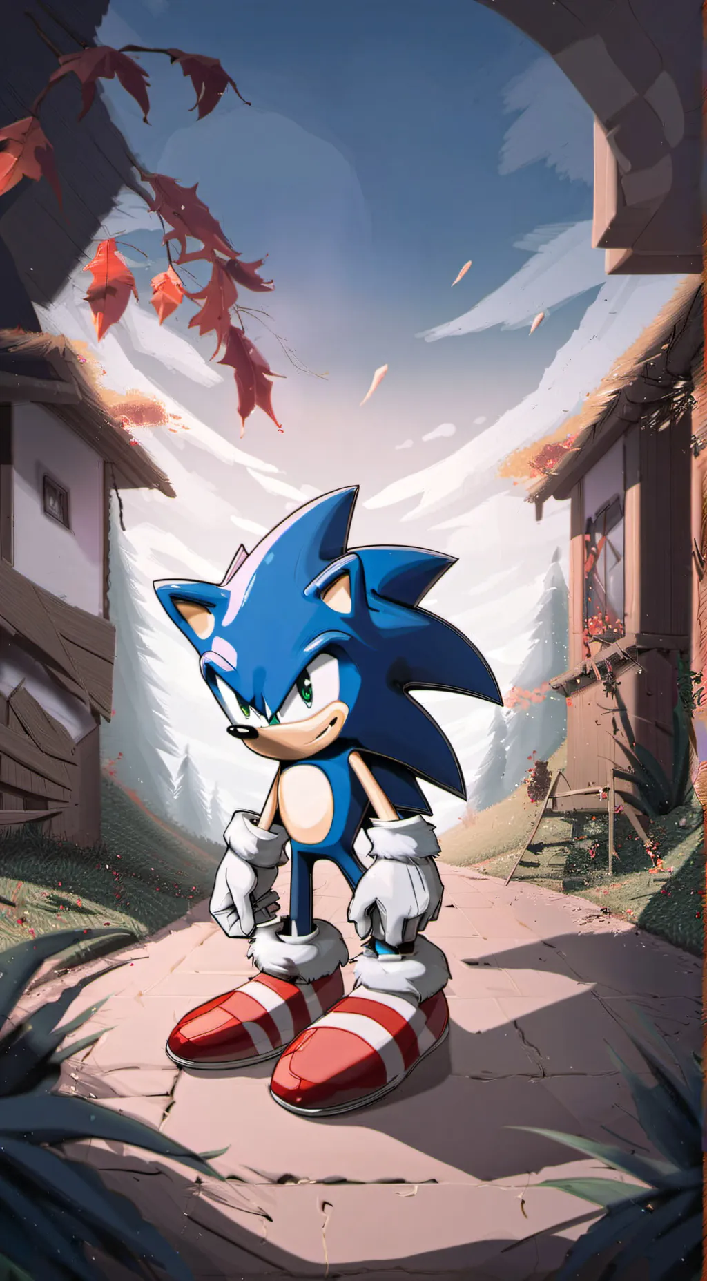 ai character: sonic the hedgehog background