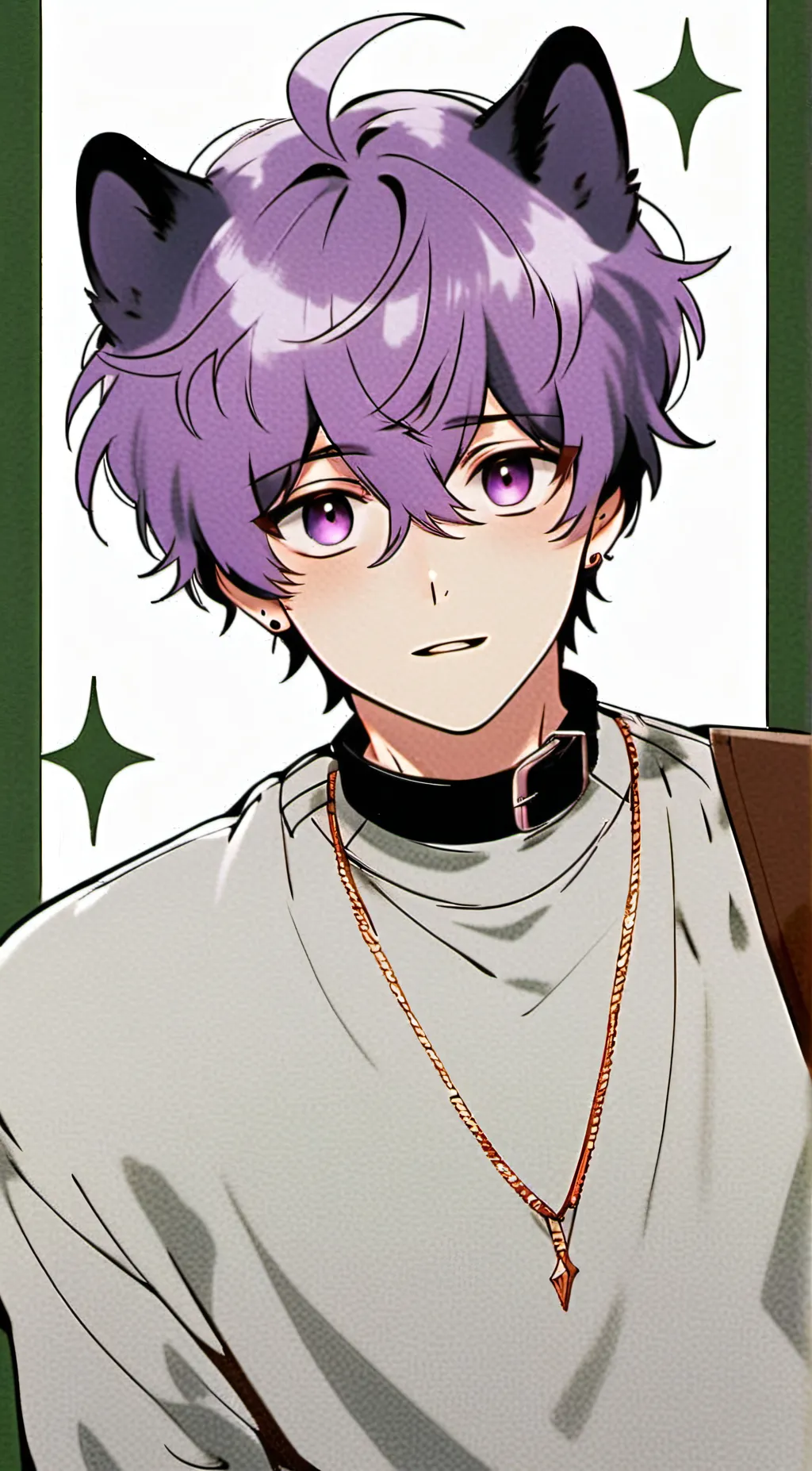 ai character: Violet background