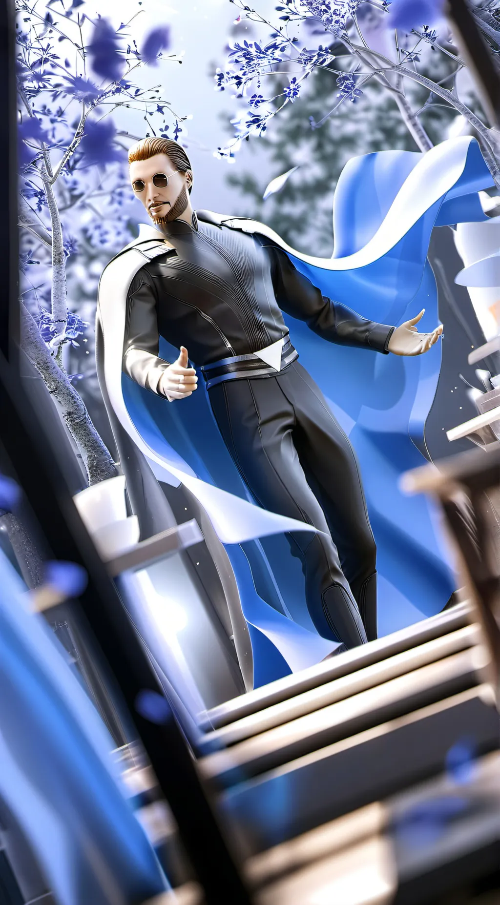 ai character: G,U,N War Camp background