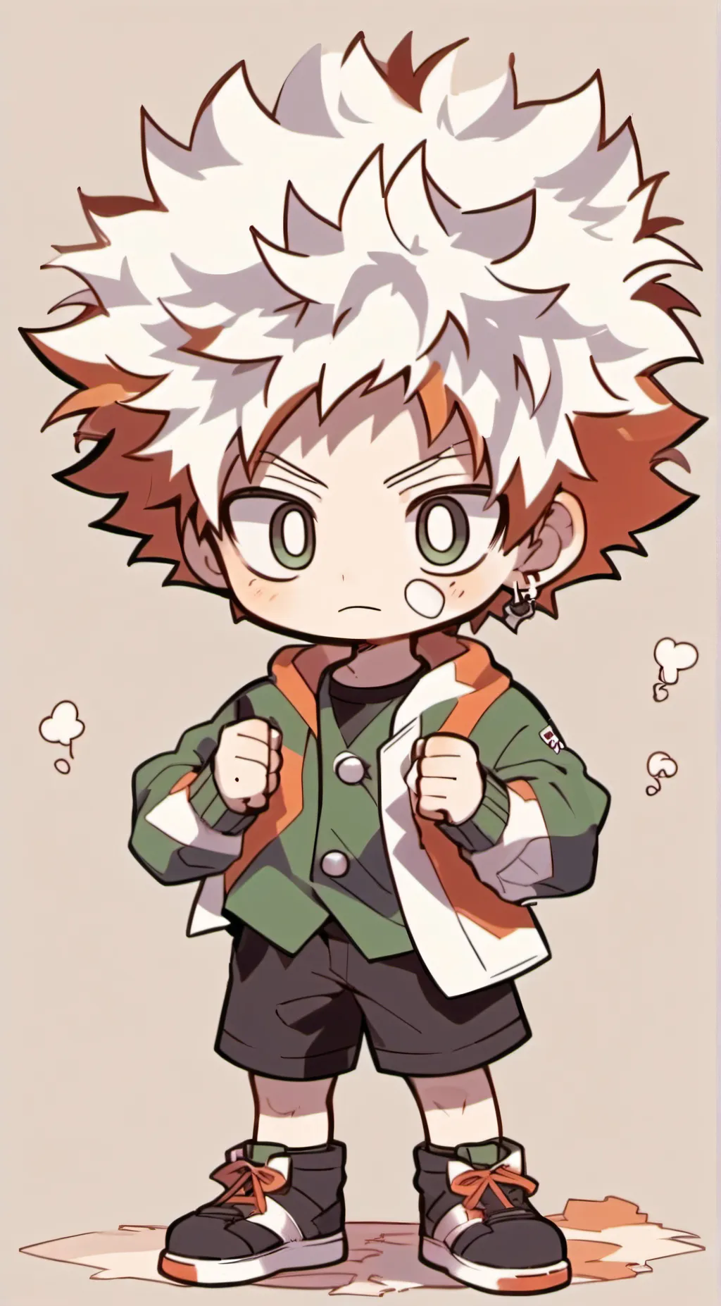 ai character: chibi bakugo! background