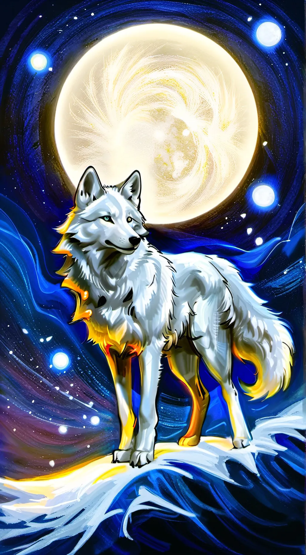 ai character: Lunarlit background